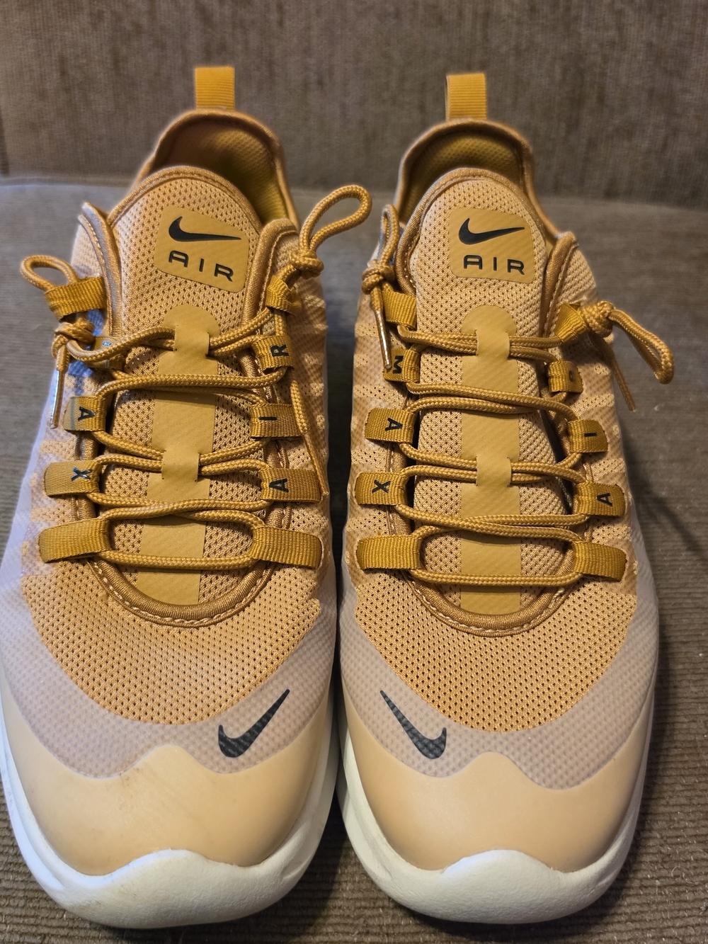 Nike Men’s Air Running Sneakers — Tan/Gold